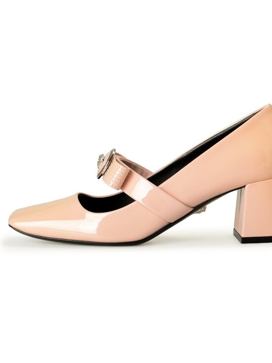 Versace Women's Silver Medusa Head Patent Leather Pumps Shoes US 6 IT 36 - Picture 2 of 8